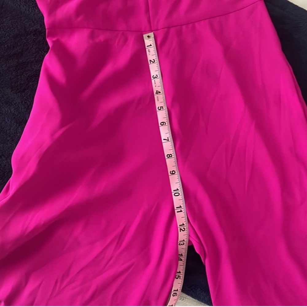 Adam Lippes Hot Pink Long-Sleeve Wide-Leg Jumpsuit - Picture 14 of 16